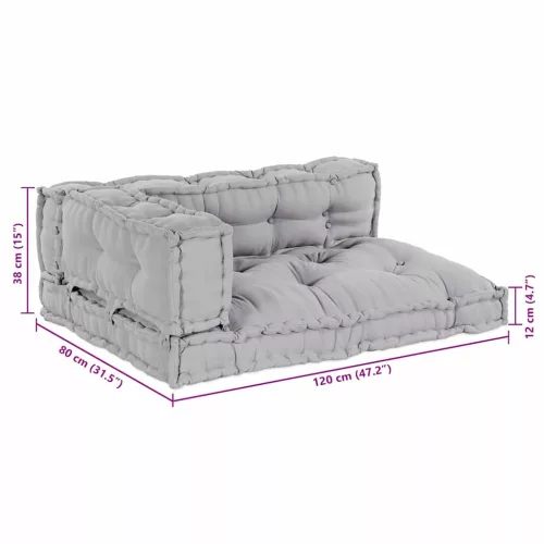 Pallet Sofa Párna Szürke szövet