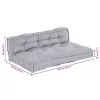 Pallet Sofa Párna Szürke szövet
