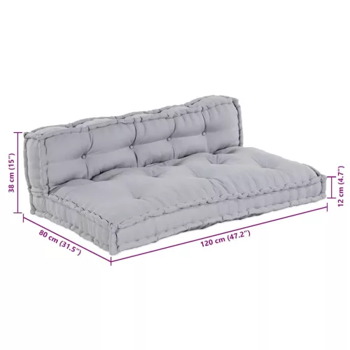 Pallet Sofa Párna Szürke szövet