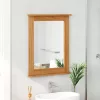 Tükör tükörrel VIGO mézbarna 55.5 x 5 x 70 cm Tömör fenyőfa