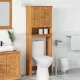 WC Szekrény VIGO mézbarna 60 x 27 x 161 cm Tömör fenyőfa