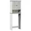 WC Szekrény polcokkal VIGO Fehér 60 x 27 x 161 cm Tömör fenyőfa