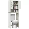 WC Szekrény polcokkal VIGO Fehér 60 x 27 x 161 cm Tömör fenyőfa