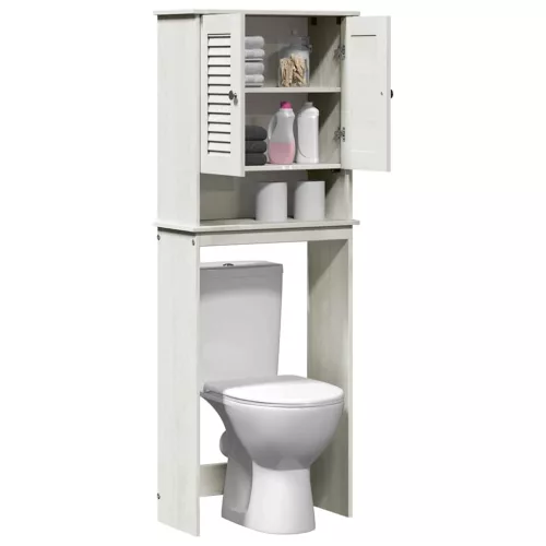 WC Szekrény polcokkal VIGO Fehér 60 x 27 x 161 cm Tömör fenyőfa