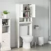 WC Szekrény polcokkal VIGO Fehér 60 x 27 x 161 cm Tömör fenyőfa