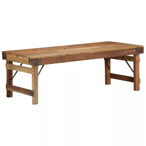 Dohányzóasztal Barna 110 x 55 x 40 cm tömör újrahasznosított fa