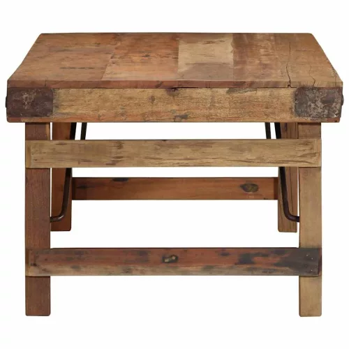 Dohányzóasztal Barna 110 x 55 x 40 cm tömör újrahasznosított fa