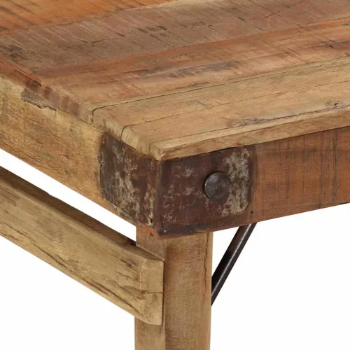 Dohányzóasztal Barna 110 x 55 x 40 cm tömör újrahasznosított fa