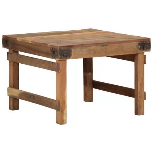 Dohányzóasztal Barna 60 x 55 x 40 cm tömör újrahasznosított fa