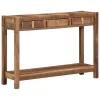 Konzolasztal Barna 107 x 33 x 76 cm Tömör újrahasznosított fa