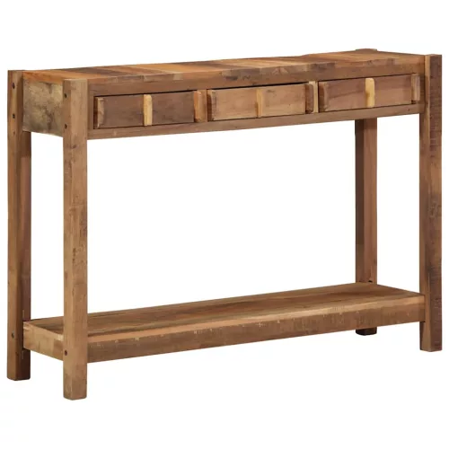 Konzolasztal Barna 107 x 33 x 76 cm Tömör újrahasznosított fa