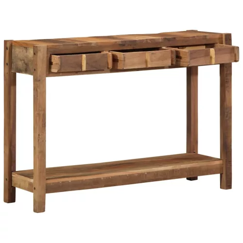 Konzolasztal Barna 107 x 33 x 76 cm Tömör újrahasznosított fa