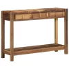 Konzolasztal Barna 107 x 33 x 76 cm Tömör újrahasznosított fa