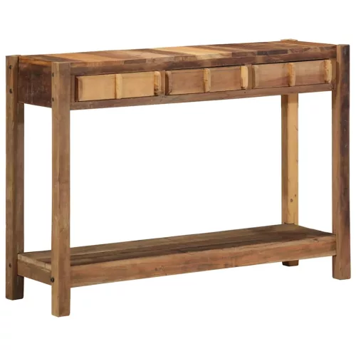Konzolasztal Barna 107 x 33 x 76 cm Tömör újrahasznosított fa