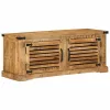 Cipőszekrény tárolóval Barna 110 x 38 x 45 cm Tömör mangófa