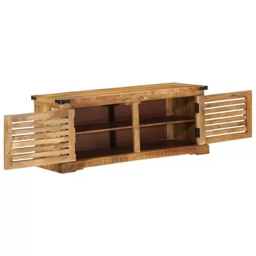 Cipőszekrény tárolóval Barna 110 x 38 x 45 cm Tömör mangófa
