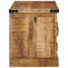 Cipőszekrény tárolóval Barna 110 x 38 x 45 cm Tömör mangófa