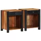 Éjjeliszekrény fiókkal 2 pcs Barna 40 x 35 x 50 cm tömör akácfa