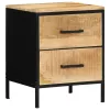 Éjjeliszekrény fiókkal 2 pcs Barna és fekete 40 x 35 x 50 cm