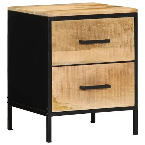 Éjjeliszekrény fiókkal 2 pcs Barna és fekete 40 x 35 x 50 cm