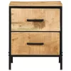 Éjjeliszekrény fiókkal 2 pcs Barna és fekete 40 x 35 x 50 cm