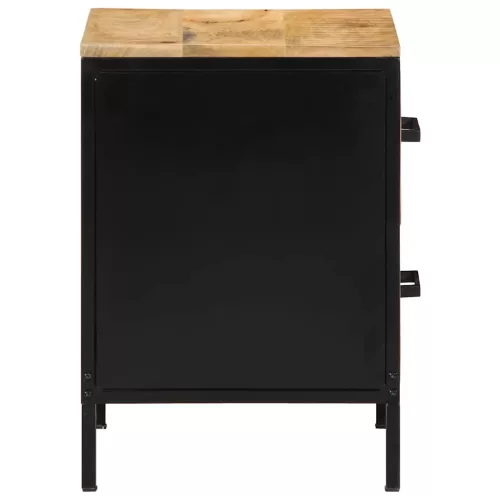 Éjjeliszekrény fiókkal 2 pcs Barna és fekete 40 x 35 x 50 cm
