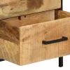 Éjjeliszekrény fiókkal 2 pcs Barna és fekete 40 x 35 x 50 cm