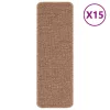 Csúszásmentes Lépcsőszőnyegek 15 pcs Sárga 60 x 25 cm PP
