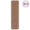 Csúszásmentes Lépcsőszőnyegek 15 pcs Sárga 75 x 20 cm PP