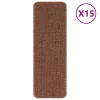 Csúszásmentes Lépcsőszőnyegek 15 pcs Sárga 60 x 25 cm PP
