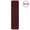 Csúszásmentes Lépcsőszőnyegek 15 pcs Bordó 75 x 20 cm PP