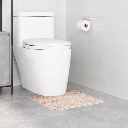Csúszásgátló Fürdőszőnyeg WC Nyírással Krém 50 x 50 cm PP