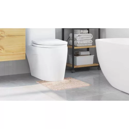 Csúszásgátló Fürdőszőnyeg WC Nyírással Krém 50 x 50 cm PP