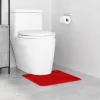 Csúszásgátló Fürdőszőnyeg WC Nyírással Piros 50 x 50 cm PP