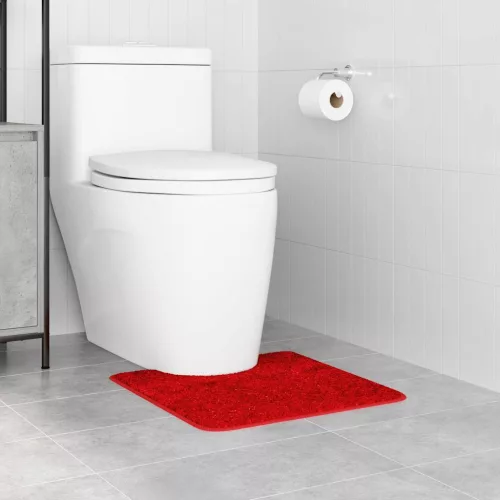 Csúszásgátló Fürdőszőnyeg WC Nyírással Piros 50 x 50 cm PP