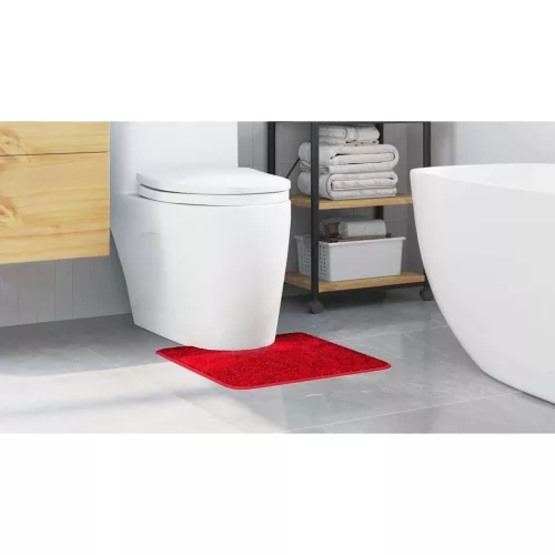 Csúszásgátló Fürdőszőnyeg WC Nyírással Piros 50 x 50 cm PP