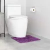 Csúszásgátló Fürdőszőnyeg WC Nyírással Lila 50 x 50 cm PP