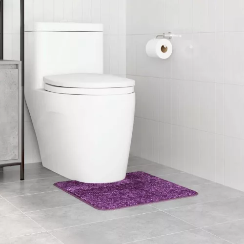 Csúszásgátló Fürdőszőnyeg WC Nyírással Lila 50 x 50 cm PP