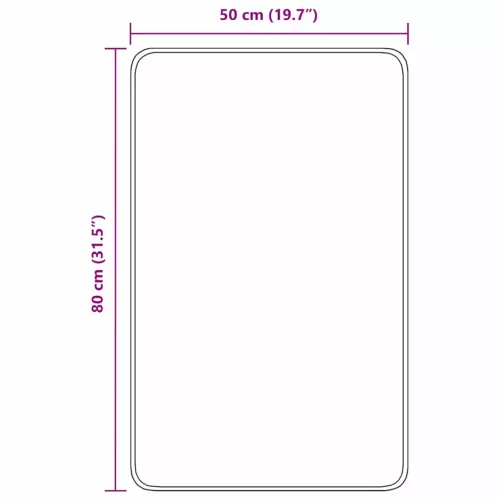 Csúszásmentes Fürdőszőnyeg Sötétszürke 50 x 80 cm PP