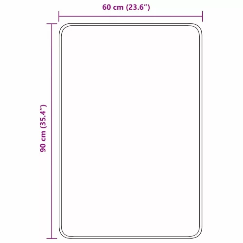 Csúszásmentes Fürdőszőnyeg Barna 60 x 90 cm PP