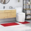 Csúszásmentes fürdőszőnyeg készlet 2 pcs Piros PP