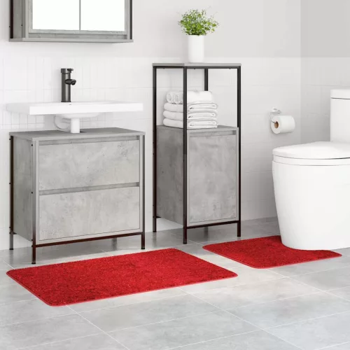 Csúszásmentes fürdőszőnyeg készlet 2 pcs Piros PP