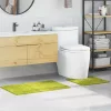 Csúszásmentes fürdőszőnyeg készlet 2 pcs Zöld PP