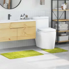 Csúszásmentes fürdőszőnyeg készlet 2 pcs Zöld PP