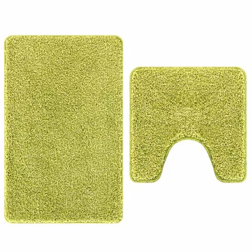 Csúszásmentes fürdőszőnyeg készlet 2 pcs Zöld PP