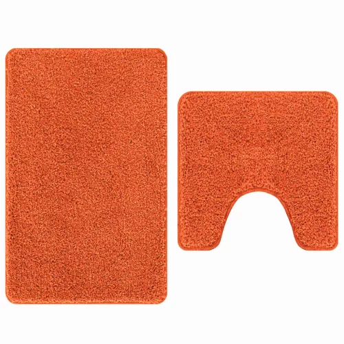 Csúszásmentes fürdőszőnyeg készlet 2 pcs Narancssárga PP