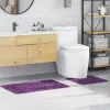 Csúszásmentes fürdőszőnyeg készlet 2 pcs Lila PP