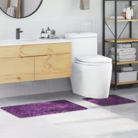 Csúszásmentes fürdőszőnyeg készlet 2 pcs Lila PP