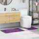 Csúszásmentes fürdőszőnyeg készlet 2 pcs Lila PP
