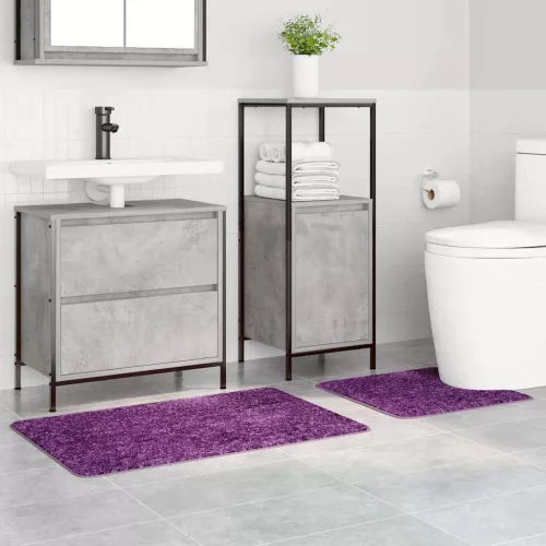 Csúszásmentes fürdőszőnyeg készlet 2 pcs Lila PP